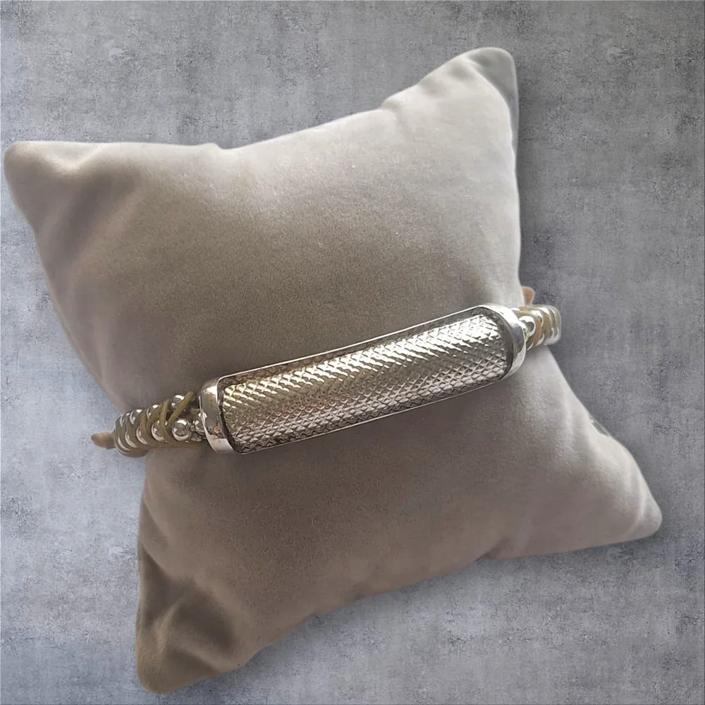 Vivo Elegant Silver and Gold Bangle Unisex Adjustable